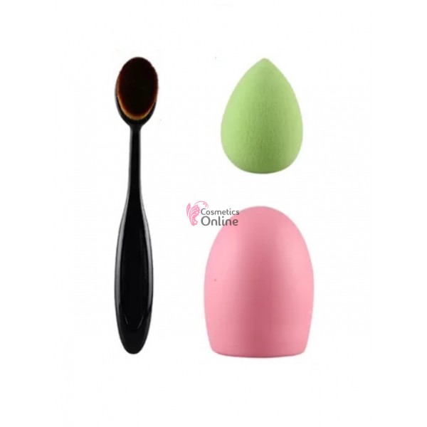 Pensula de make-up S ovala KYLIE cu burete spongios + Brush Egg Cadou